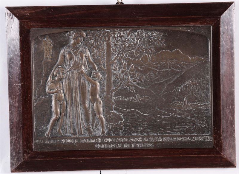 Bassorilievo in bronzo, XX secolo  - Asta Asta a Tempo Antiquariato - Cambi Casa d'Aste
