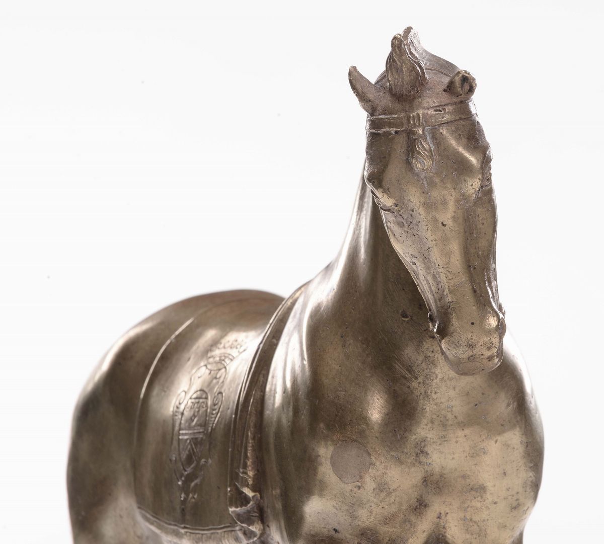 Cavallo in Bronzo Fuso, Cesellato e Dorato, Artista Fiorentino (antonio Susini?), da un Modello d...