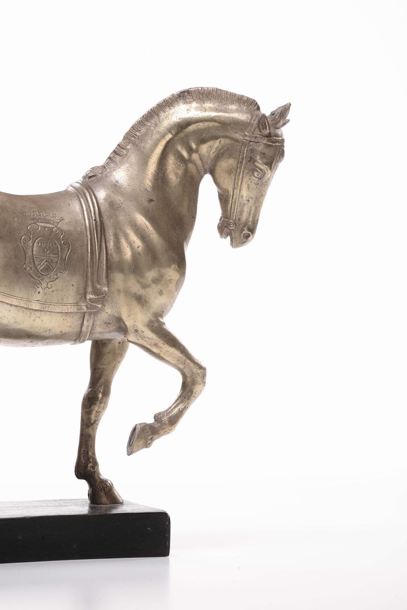 Cavallo in Bronzo Fuso, Cesellato e Dorato, Artista Fiorentino (antonio Susini?), da un Modello d...