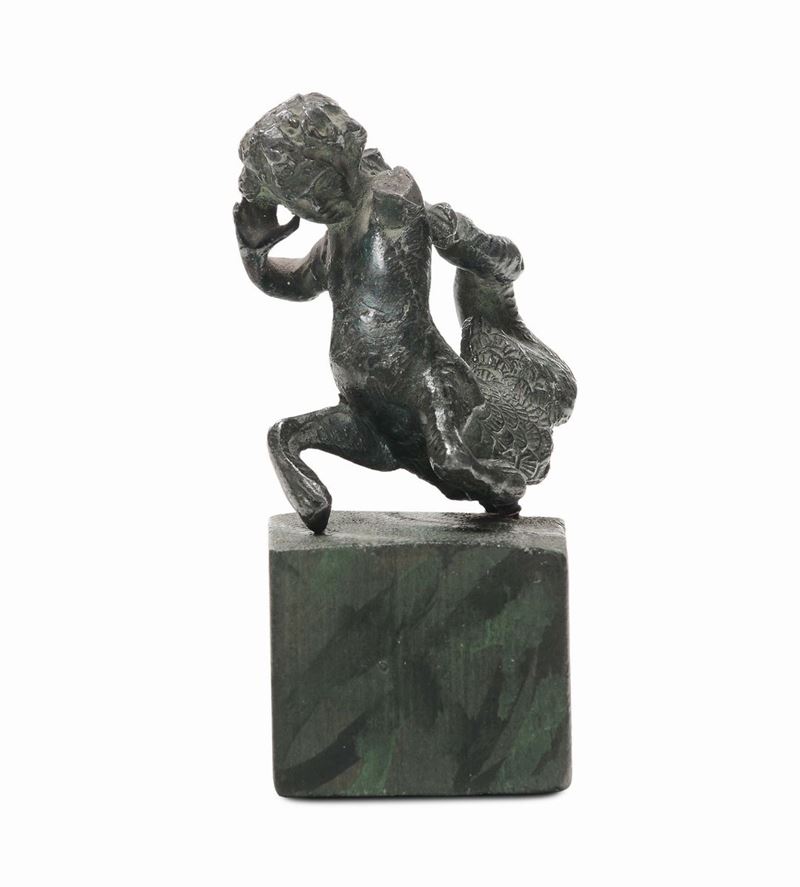 Bronzo reffigurante Putto con corpo animale, XVIII secolo  - Asta Antiquariato, Affidamenti da raffinate dimore private - Cambi Casa d'Aste