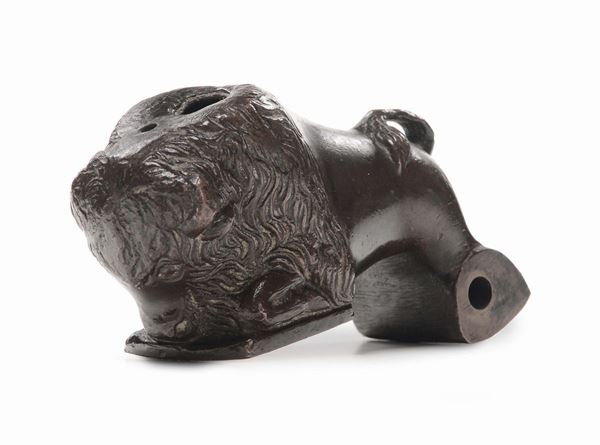 Picchietto in bronzo raffigurante muflone, XVIII secolo