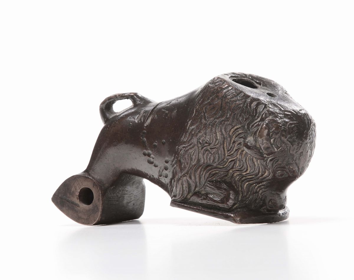 Picchietto in Bronzo Raffigurante Muflone, XVIII Secolo