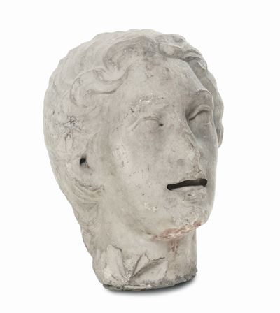 Testa Maschile in Marmo Scolpito, XVIII Secolo