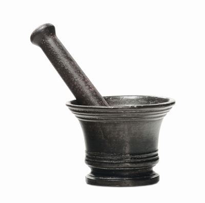 Mortaio con Pestello in Bronzo, XVIII Secolo