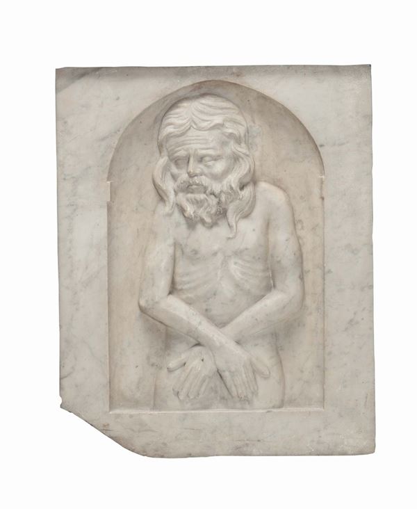 Rilievo in marmo raffigurante Cristo Passo, XVIII secolo
