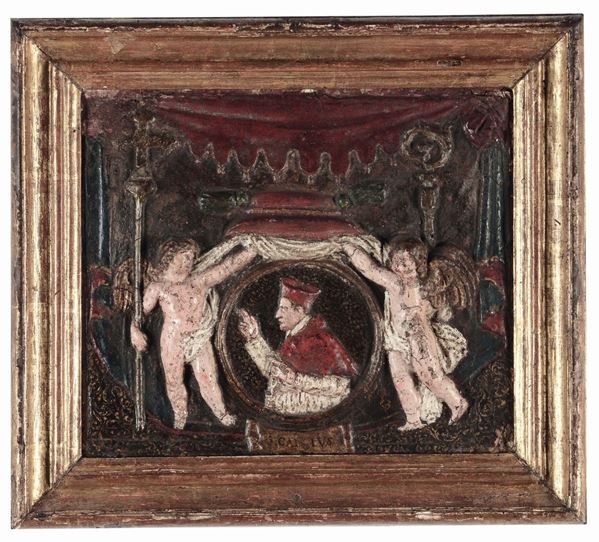 Bassorilievo raffigurante San Carlo Borromeo, XIX secolo