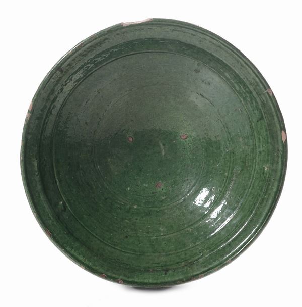 Scodella in terracotta invetriata verde