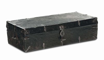 Cofano in Legno con Rivestimento in Cuoio, Maestranze D'oltralpe del XVII-XVIII Secolo
