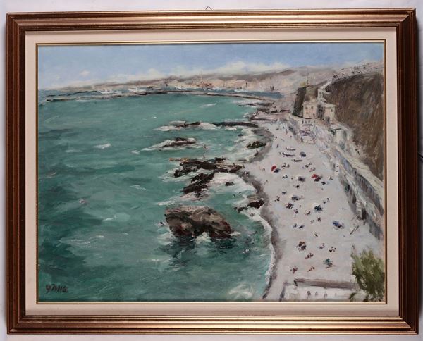 Giovanni Fasce (1936-2006) Paesaggio costiero ligure