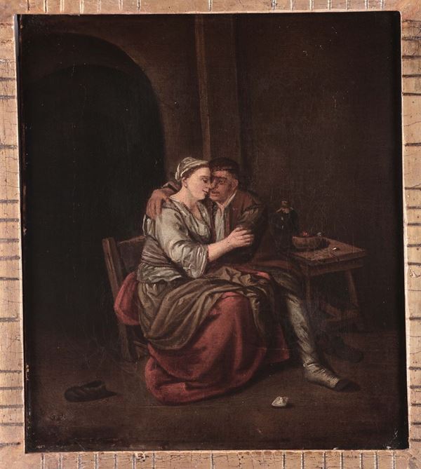 Anonimo del XIX secolo Scena d'interno