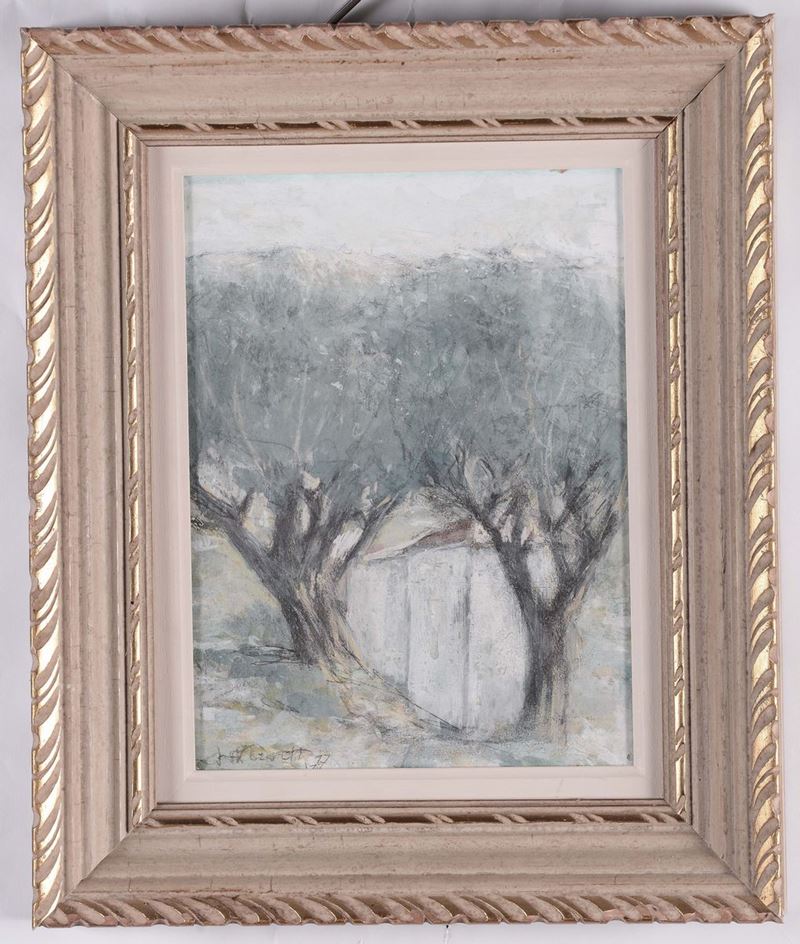L. Berzetti Ulivi neve, 1977  - Auction Fine Arts from refined private house - Cambi Casa d'Aste