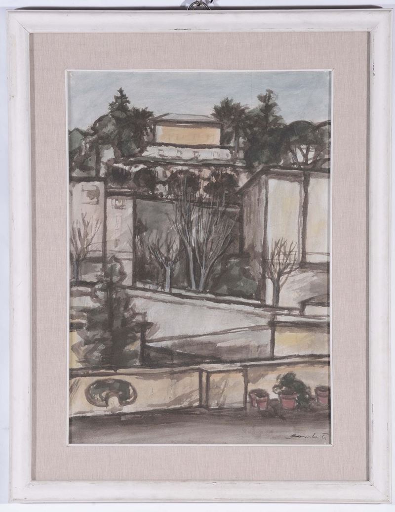 Gambetti Veduta cittadina  - Asta Antiquariato, Affidamenti da raffinate dimore private - Cambi Casa d'Aste