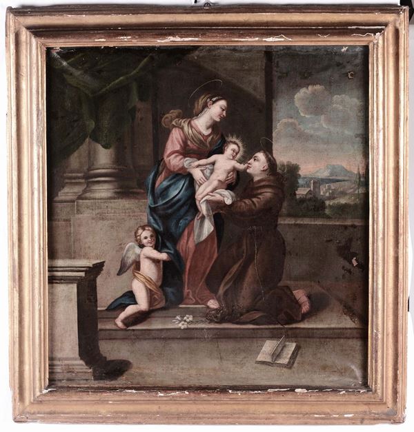 Scuola del XVIII secolo Madonna con Bambino e S.Antonio