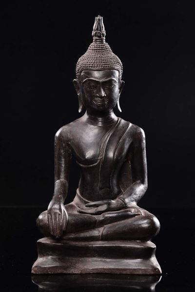 Figura di Shakyamuni in Bronzo, Thailandia, XIX Secolo