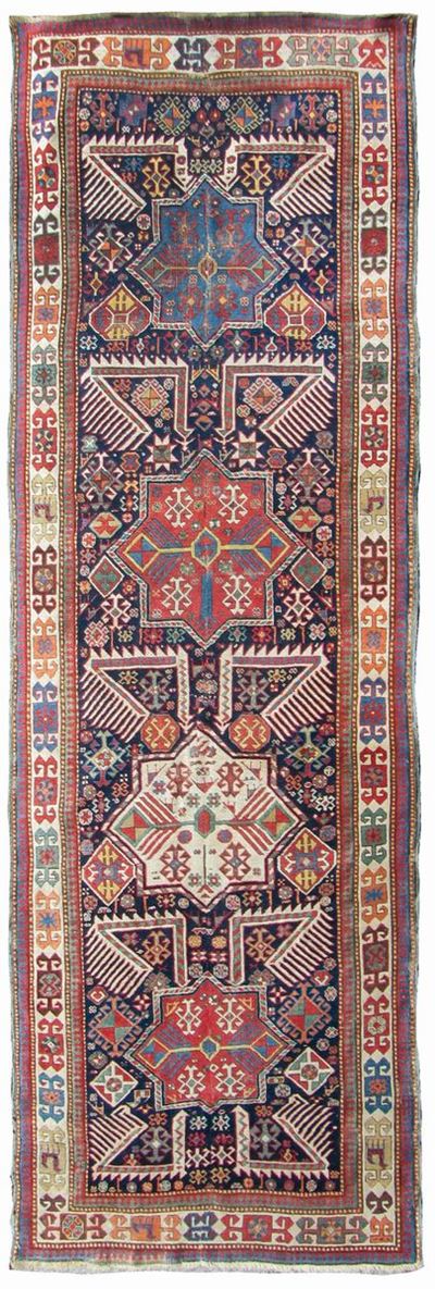 Tappeto Caucasico Shirvan Akstafaa Fine XIX Inizio XX Secolo