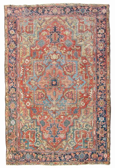 Tappeto Nord Ovest Persia Heritz Fine XIX Secolo