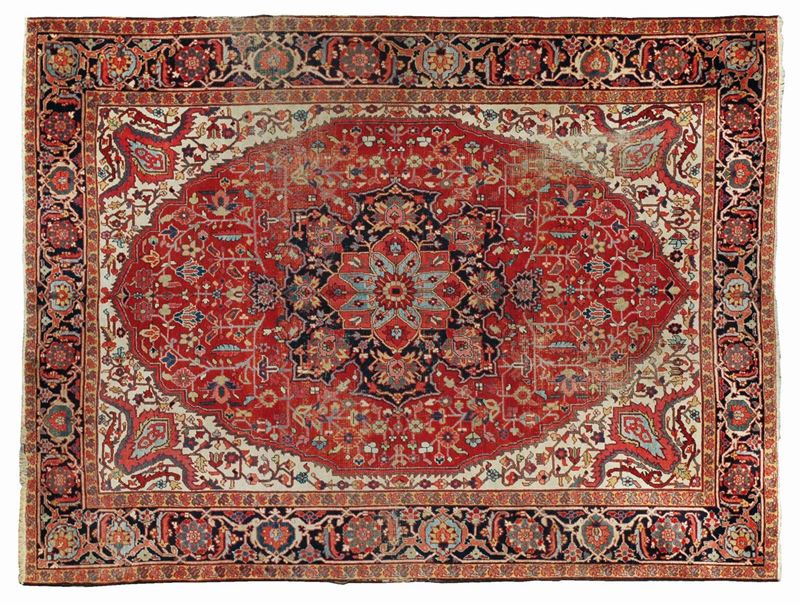 Tappeto nord ovest Persia Heritz inizio XX secolo  - Auction Fine Carpets - Cambi Casa d'Aste