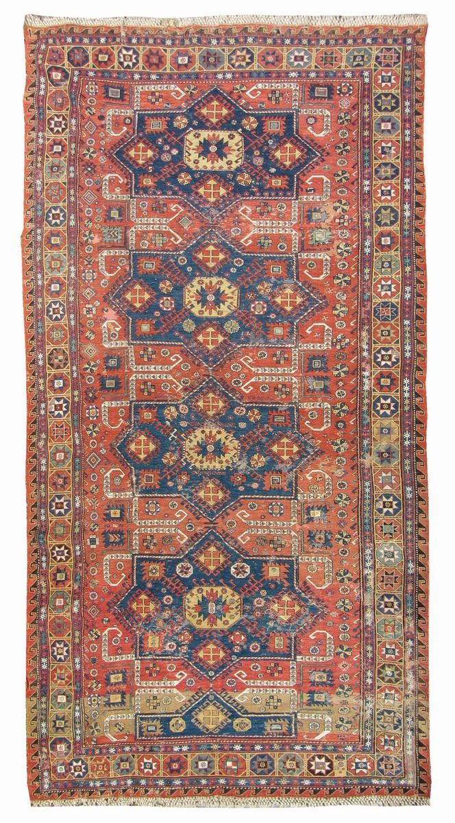 Tappeto caucasico Soumak inizi XX secolo  - Auction Fine Carpets - Cambi Casa d'Aste
