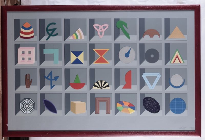Lucio Del Pezzo (1933) Casellario  - Asta Antiquariato e Dipinti Antichi - I - Cambi Casa d'Aste