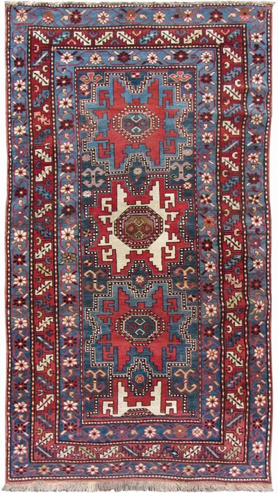 Tappeto Caucasico Kazak Fine XIX Inizio XX Secolo
