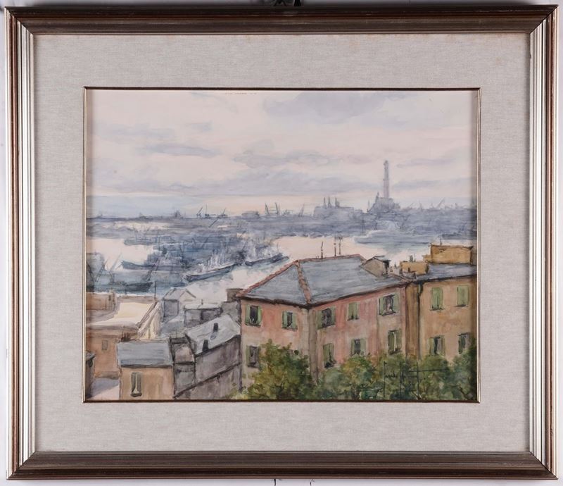 Guido Hanset (1910-1992) Il Porto  - Auction Fine Arts from refined private house - Cambi Casa d'Aste
