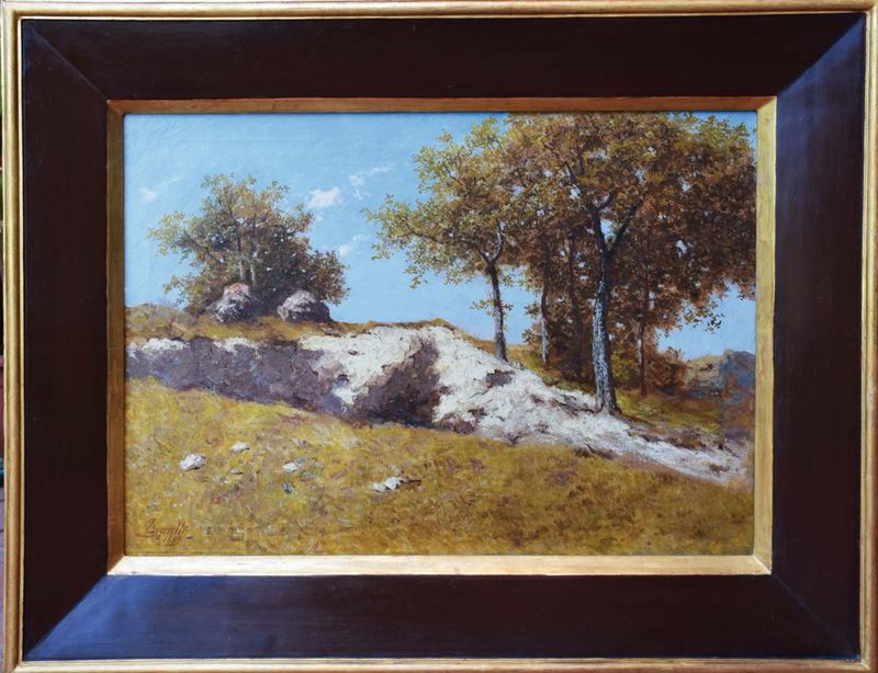 Luigi Bertelli (1833-1916) Paesaggio, 1899  - Asta Dipinti del XIX e XX secolo - Cambi Casa d'Aste