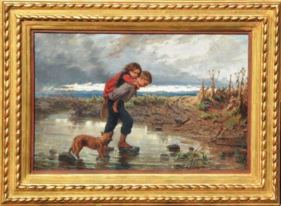 Bartolomeo Giuliano (1825-1909)fuga dal Temporale, 1864
