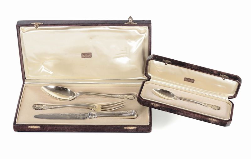 Set di posate in argento, Argentiere Giovanni Valadier (1763-1798), Roma seconda metà del XVIII secolo  - Asta Argenti da Collezione Italiani ed Europei - II - Cambi Casa d'Aste