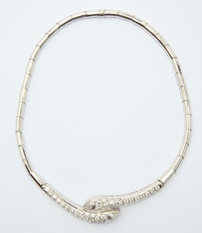 A diamond and gold necklace  - Auction Fine Jewels - I - Cambi Casa d'Aste