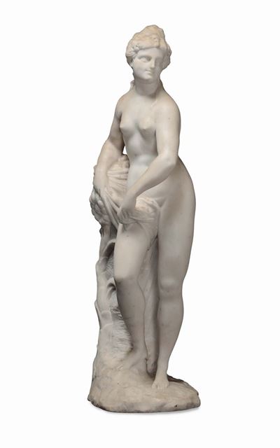 Scultura in Marmo Bianco Raffigurante Venere, Arte Veneta del XVII Secolo