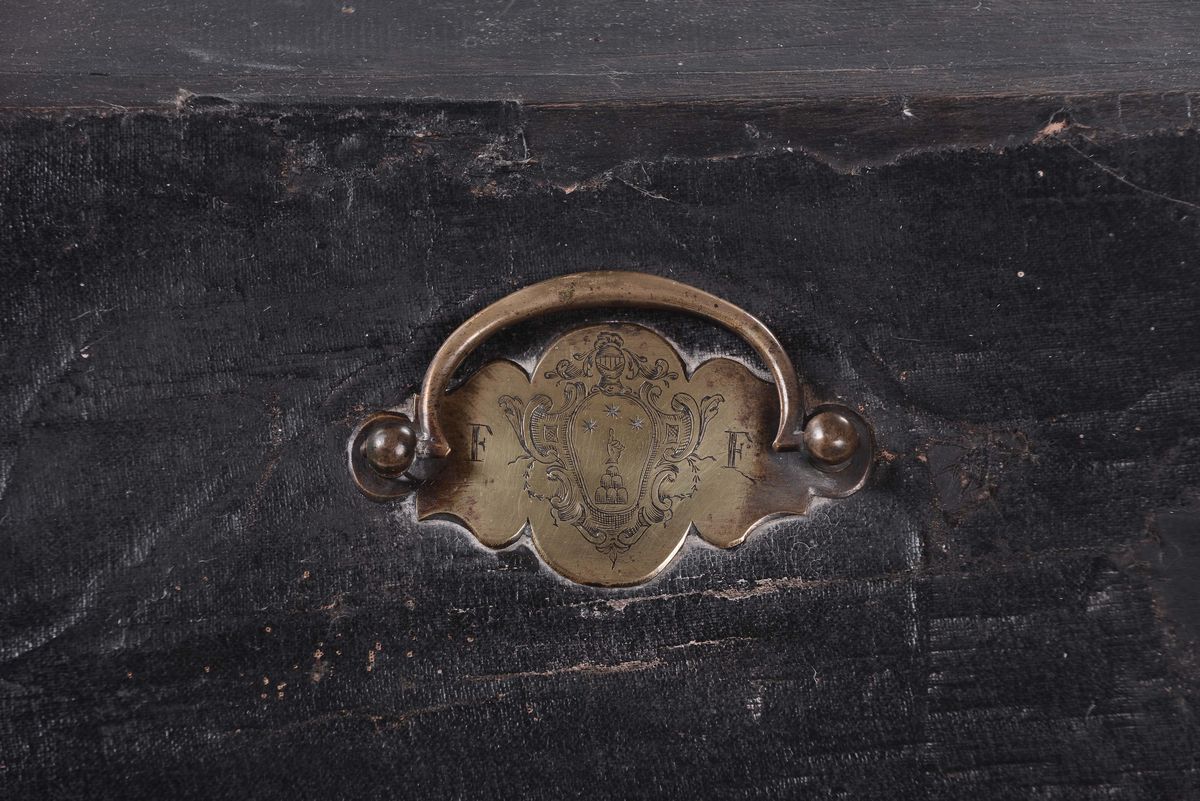 Custodia in Pelle con Servito di Posate in Argento, Firenze Prima Metà del XIX Secolo