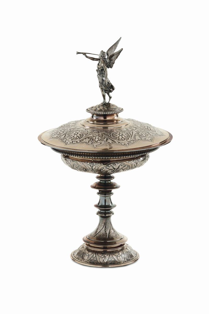 Trofeo in argento dorato, Londra 1868  - Asta Argenti da Collezione Italiani ed Europei - II - Cambi Casa d'Aste