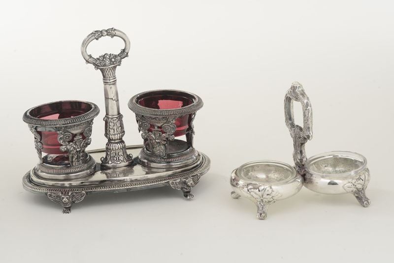 Due saliere in argento diverse  - Asta Antiquariato e Dipinti Antichi - I - Cambi Casa d'Aste