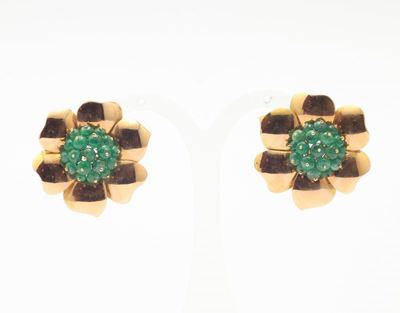 Orecchini con Smeraldi Taglio Cabochon
