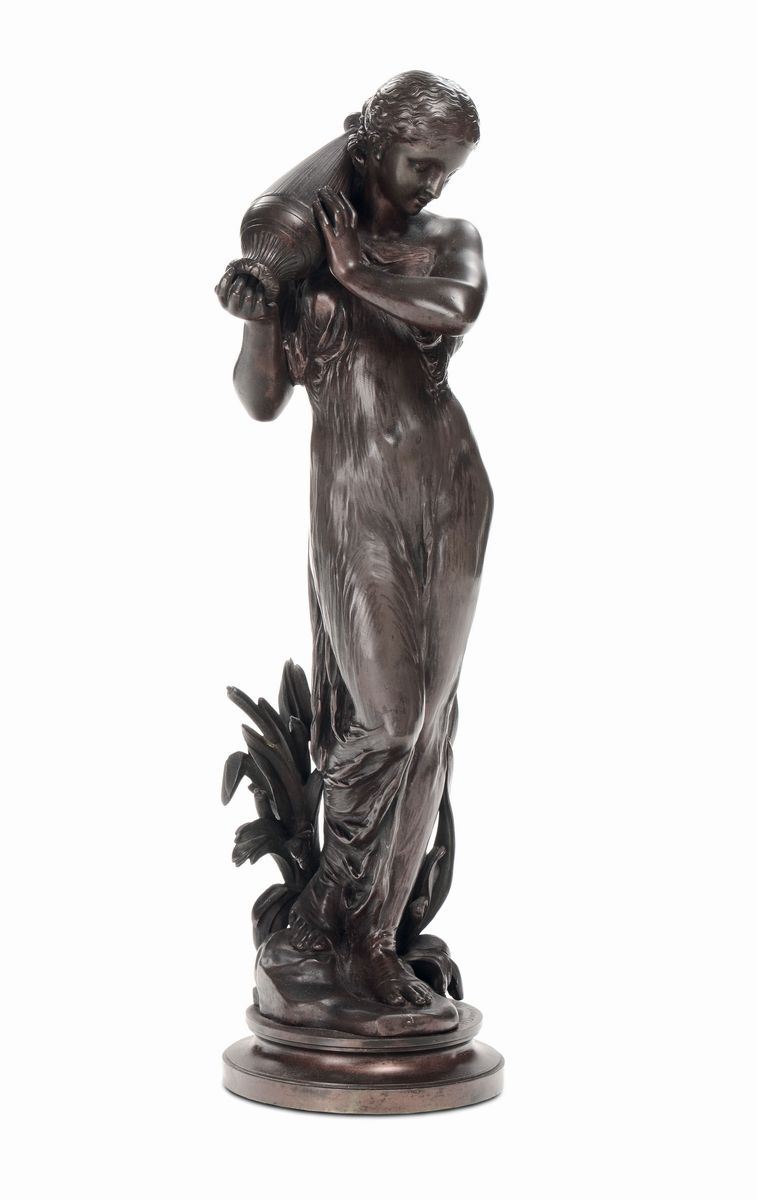 Henry Etienne Dumaige (1830-1888) Portatrice d'acqua  - Auction Decorative arts of the twentieth century - II - Cambi Casa d'Aste