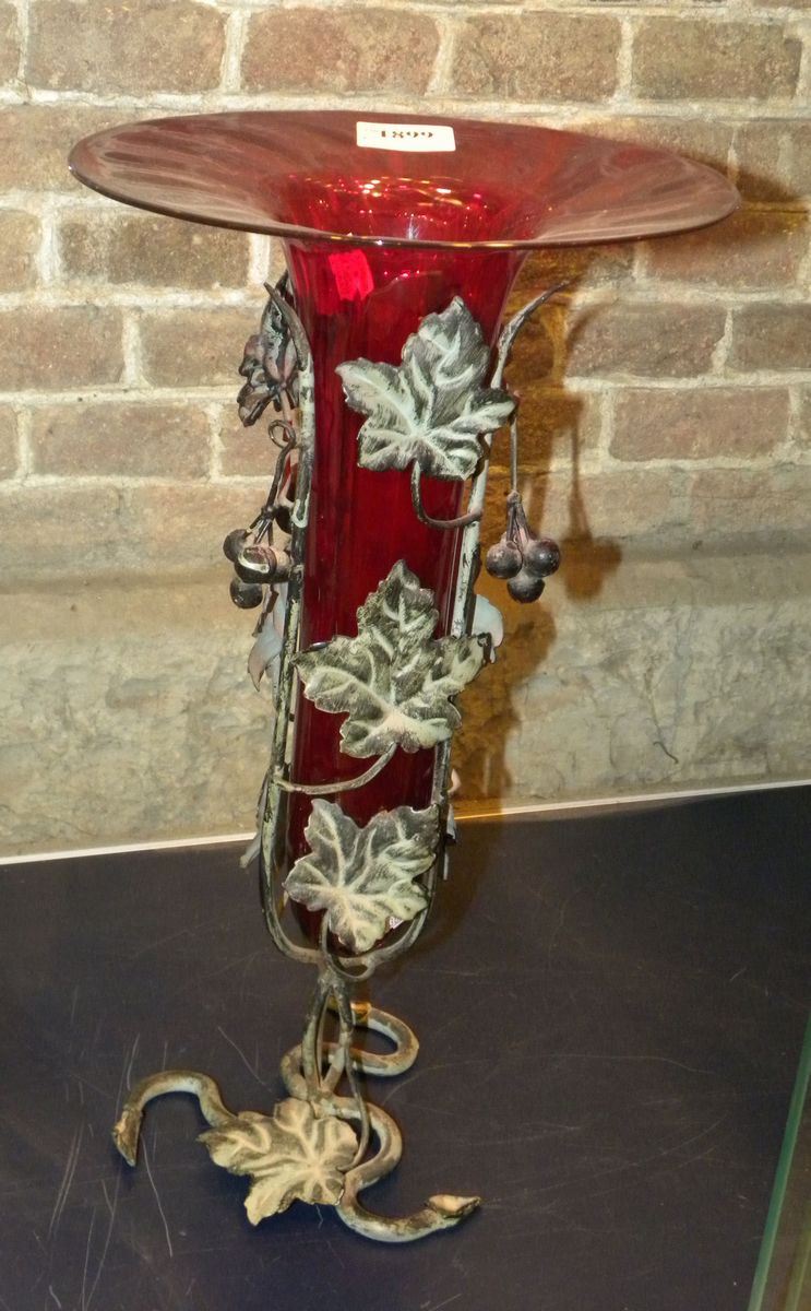 Vaso in ferro e vetro di Murano  - Asta Antiquariato e Dipinti Antichi - I - Cambi Casa d'Aste