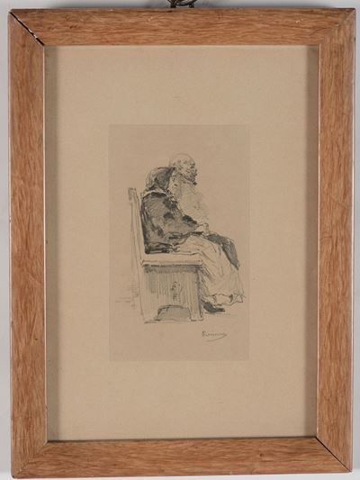 Antonio Piccinni (1846-1920)due Anziani Seduti