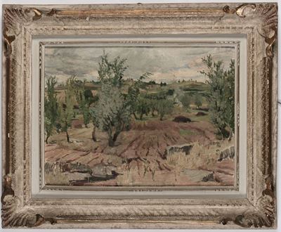 Vito Stifano (1908-1976)paesaggio con Ulivi