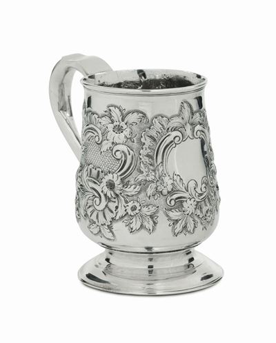 Boccale in Argento, Newcastle, 1801, Orafo Dorothy Langlands, Punzone DL Replicato sul Manico
