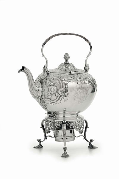Samovar in Argento, Londra, 1750-1751 Orafo Benjamin Goodwin, B.g.