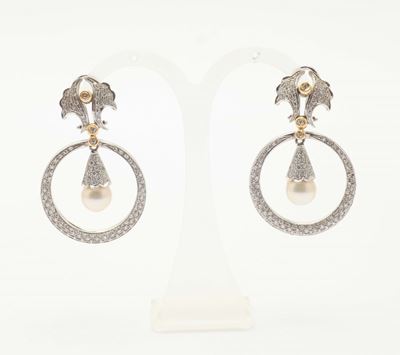 Orecchini con Perle e Diamanti