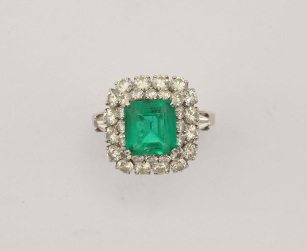 Bulgari, an emerald and diamond ring. Report IGL
