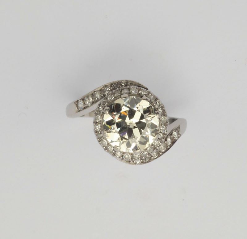 A diamond ring. Diamond weight ct 3,5  - Auction Fine Jewels - I - Cambi Casa d'Aste