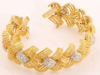 Bracciale con Inserti in Diamanti