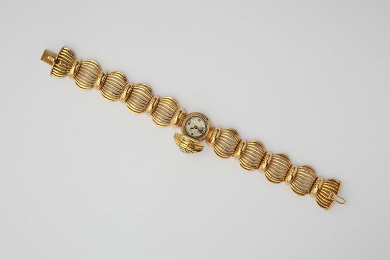 Orologio gioiello con diamanti  - Asta Fine Jewels - I - Cambi Casa d'Aste