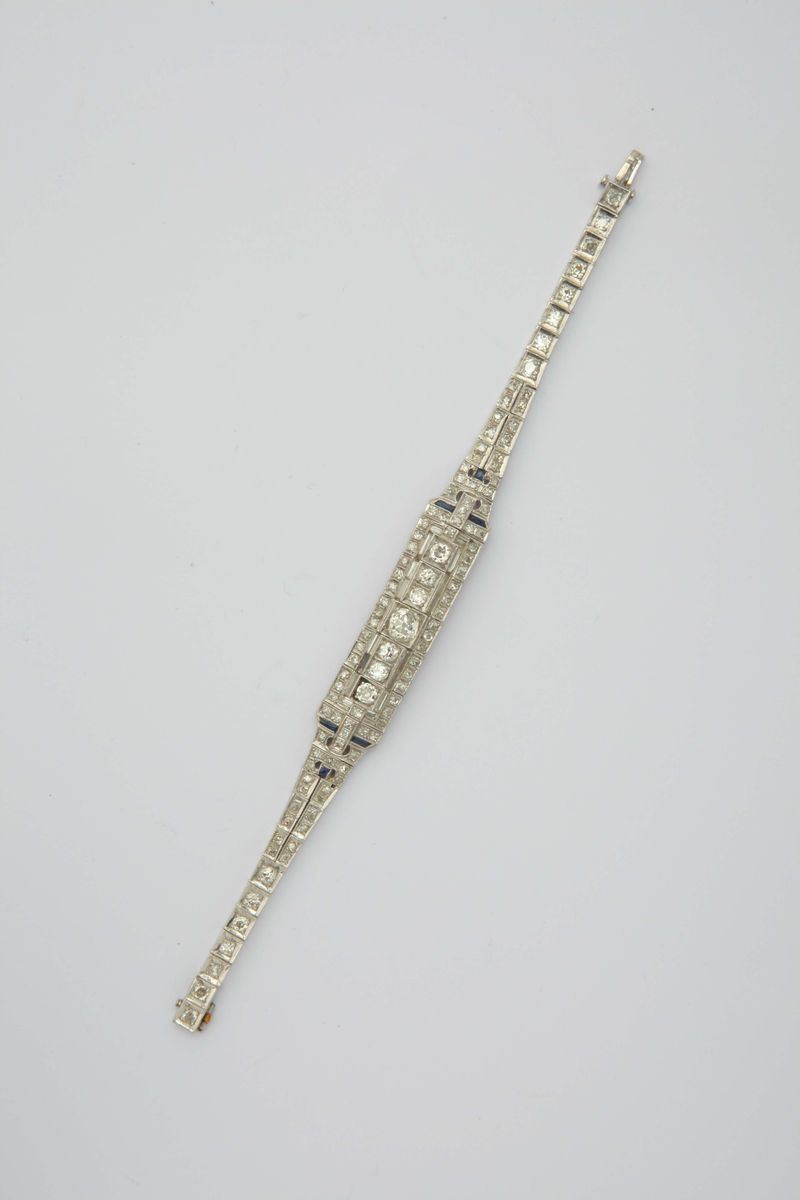 A diamond and sapphire bracelet  - Auction Fine Jewels - I - Cambi Casa d'Aste