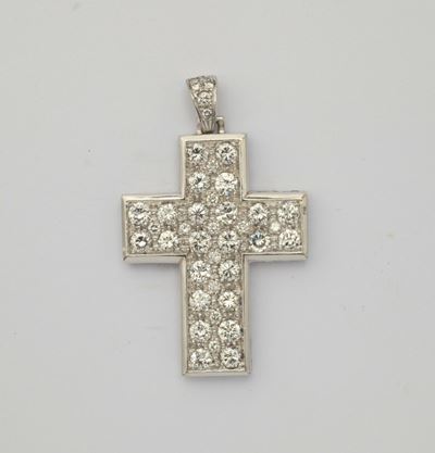 Croce con Pavé di Diamanti