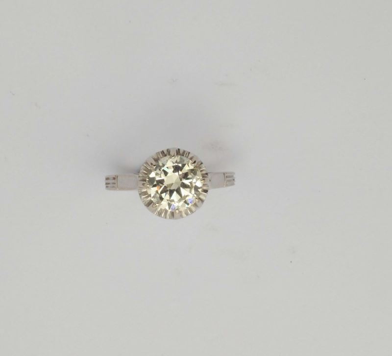 Solitaire con diamante di ct 1,37  - Asta Jewels - II - Cambi Casa d'Aste