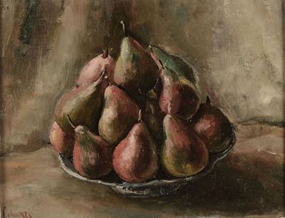 Eso Peluzzi (1894-1985), Attribuito Anatura Morta con Pere