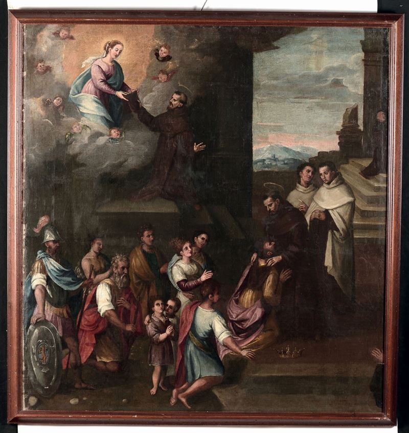 Anonimo XVII secolo Scena religiosa  - Asta Antiquariato e Dipinti Antichi - I - Cambi Casa d'Aste